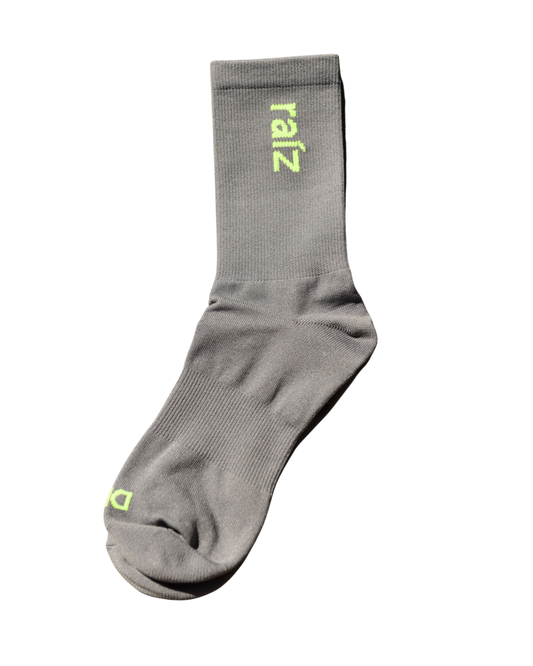 Raíz Tempo Sock 3.0 Grey/Citrus